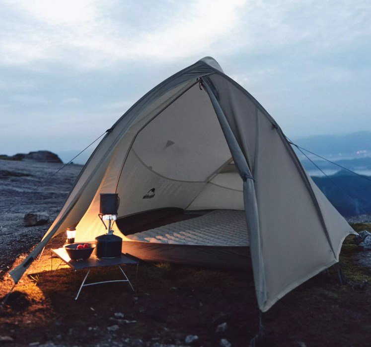 Палатка Naturehike Cloud Up Pro Si 2-местная, алюминиевый каркас, серая