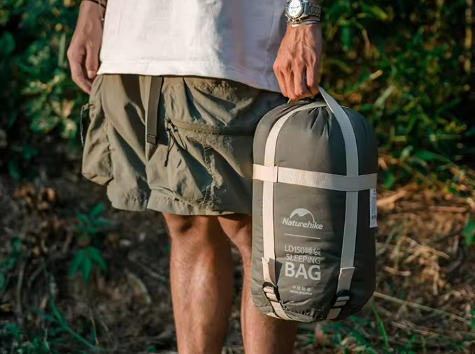 Мешок спальный Naturehike Lingdong, 225х75см, (ТК: +12C), (правый), зеленый