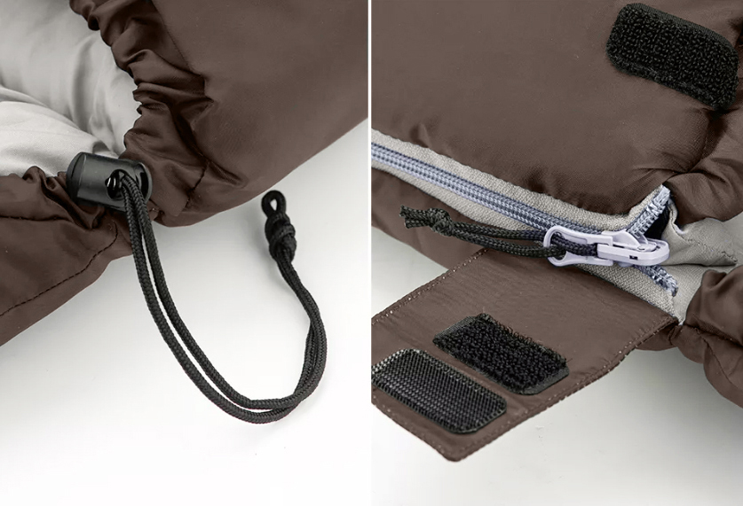 Мешок спальный Naturehike U350S, (190+30)х75 см, (ТК: -3C), (левый), коричневый